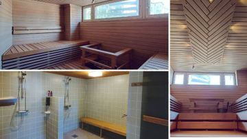 Hotellin sauna ja wc-tilat